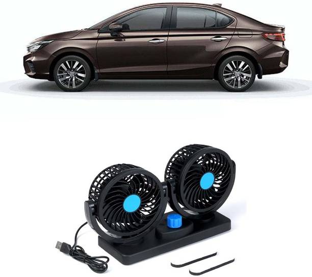 AUTOGARH Portable 5V USB Dual Car Fan for Laptop, Desk & Car A-1846 Car Interior Fan