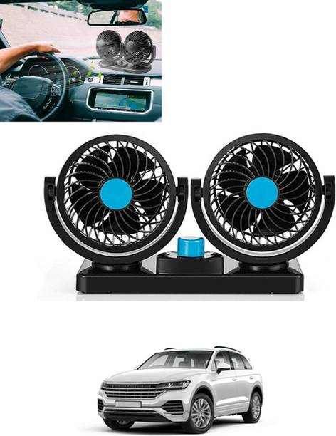 MATIES Car Interior 12V DC/360 Degree Dual Head 2 Speed Cooling Universal Fit Fan-274 Car Interior Fan
