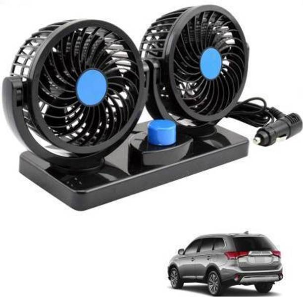 ZULUSTYL 12V DC Electric Car Fan for Dashboard Fan 360 Degree Rotatable Dual Head Fan--12 Car Interior Fan