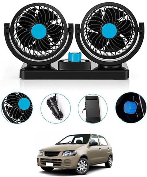 Zinzo Imported 100% Copper Motor 12V DC Car Cooling Fan 360 Degree Air Flow Mode CF22 Car Interior Fan