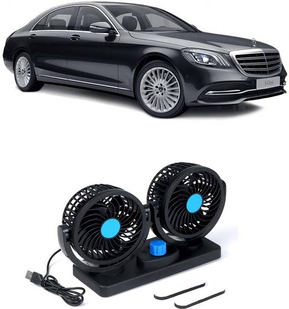 Elite Dual Head Car Fan 5V USB with 360° Rotation for Laptop, Desk & Car E-1145 Car Interior Fan
