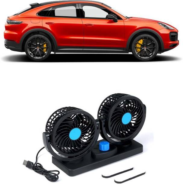 AUTOGARH Portable 5V USB Dual Car Fan for Laptop, Desk & Car A-93 Car Interior Fan