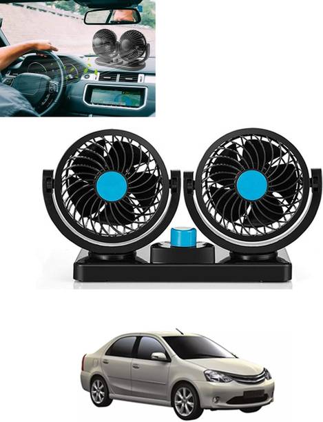 MATIES Car Interior 12V DC/360 Degree Dual Head 2 Speed Cooling Universal Fit Fan-098 Car Interior Fan