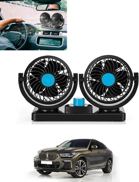 MATIES Car Interior 12V DC/360 Degree Dual Head 2 Speed Cooling Universal Fit Fan-313 Car Interior Fan