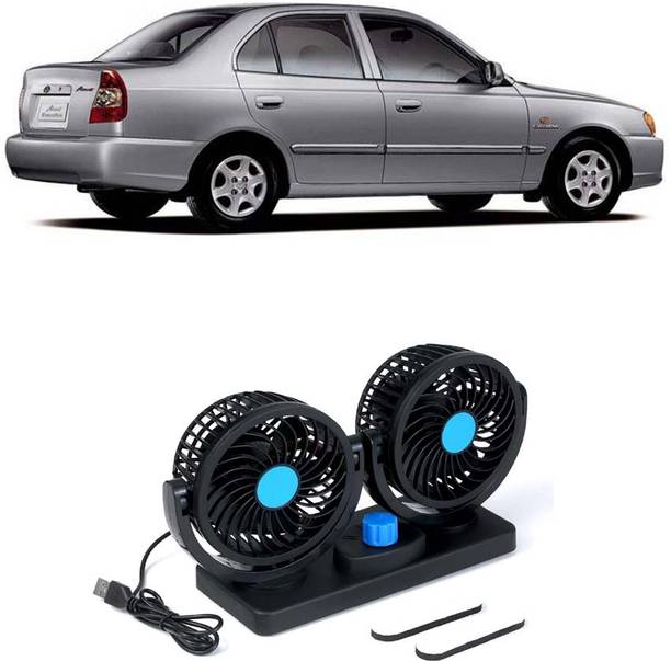 Elite Dual Head Car Fan 5V USB with 360° Rotation for Laptop, Desk & Car E-1693 Car Interior Fan