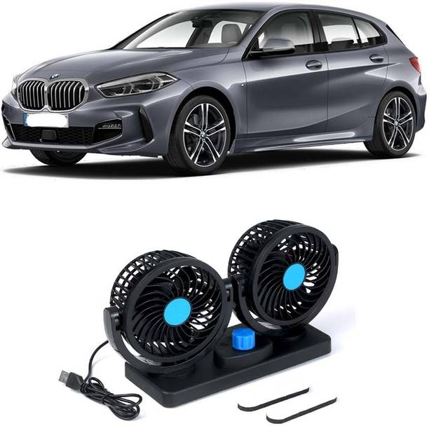 AUTOGARH Portable 5V USB Dual Car Fan for Laptop, Desk & Car A-1074 Car Interior Fan