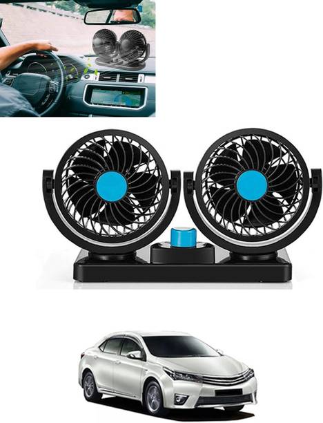 MATIES Car Interior 12V DC/360 Degree Dual Head 2 Speed Cooling Universal Fit Fan-010 Car Interior Fan