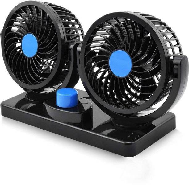 Rhtdm Car Fan 12V 360 Head 2 Speed Quiet Strong for All Auto Vehicles-CF74 Car Interior Fan
