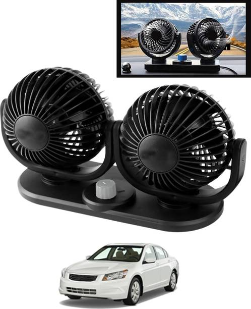 CCMM Dual 4-Inch Heads 360° Rotatable Design 12V DC Power Supply Fan For Car-5 Car Interior Fan