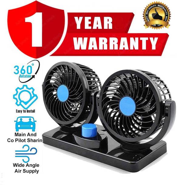 Ascension Car Fan 12V 360 Head 2 Speed Quiet Strong for All Auto Vehicles-AS528 Car Interior Fan
