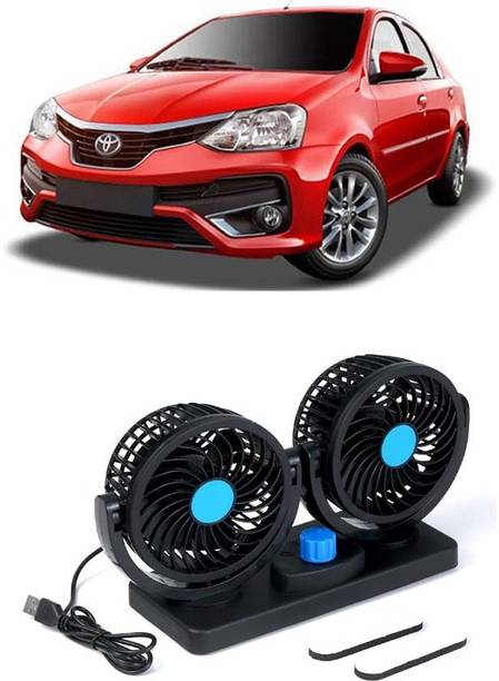 Elite Dual Head Car Fan 5V USB with 360° Rotation for Laptop, Desk & Car E-155 Car Interior Fan