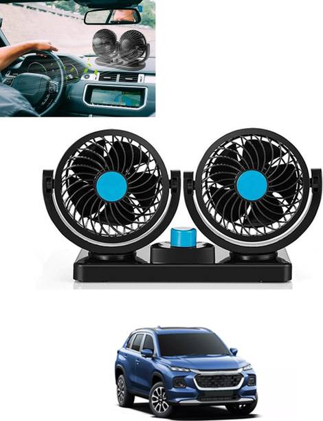 MATIES Car Interior 12V DC/360 Degree Dual Head 2 Speed Cooling Universal Fit Fan-126 Car Interior Fan