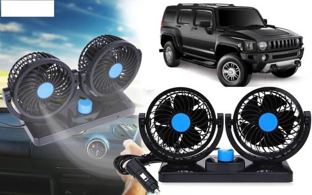 FINCOSTA DL:213-12V DC Electeic Car Fan 360 DegreeDual Head Fan For - Hummer H3 Car Interior Fan