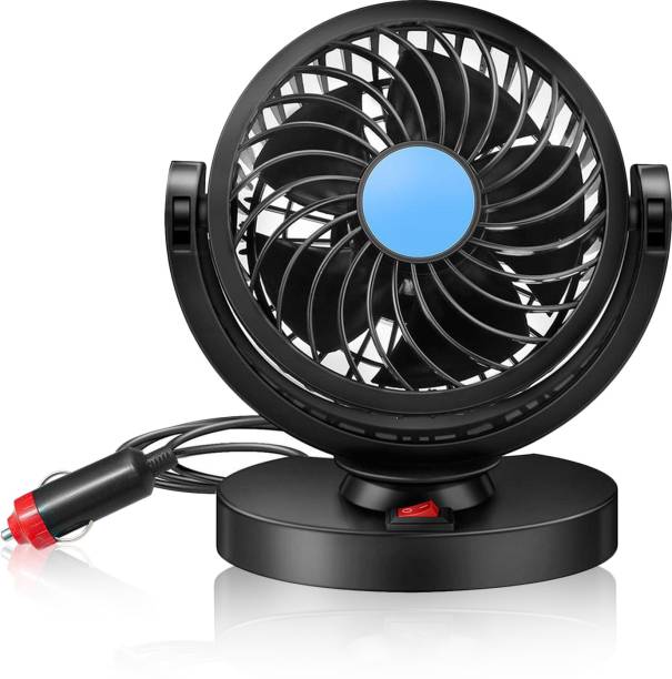 aksmit Car Fan 12V 360 Degree High Speed Quiet Strong Dashboard Auto Cooling Air Fan Car Interior Fan