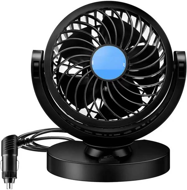 Ajeetech 100% Copper Winding 12V DC 360 Degree Rotatable Fan Auto Cooling Universal size Car Interior Fan