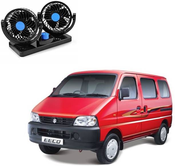 KARDECK Car Fan 12V 360 Degree Rotatable Dual Head 2 Speed Quiet Strong Dashboard Auto Cooling Air Fan for Eeco-F27 Car Interior Fan