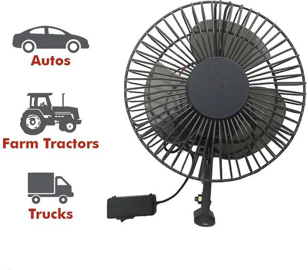 Atoray 12 Volt 6" Fan for Car, SUV, Truck, Auto, Caravan, Buses AA354 Car Interior Fan