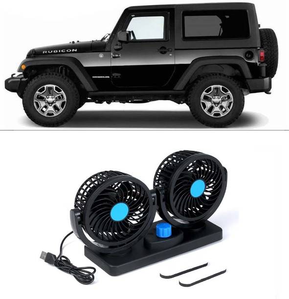 AUTOGARH Portable 5V USB Dual Car Fan for Laptop, Desk & Car A-1977 Car Interior Fan