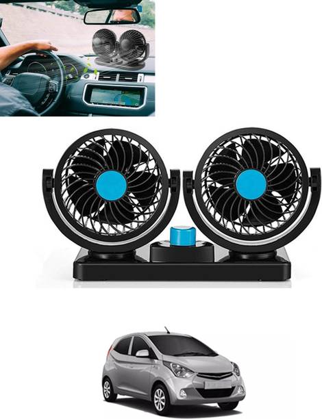 MATIES Car Interior 12V DC/360 Degree Dual Head 2 Speed Cooling Universal Fit Fan-093 Car Interior Fan