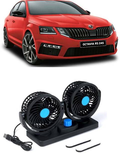 AUTOGARH Portable 5V USB Dual Car Fan for Laptop, Desk & Car A-1700 Car Interior Fan