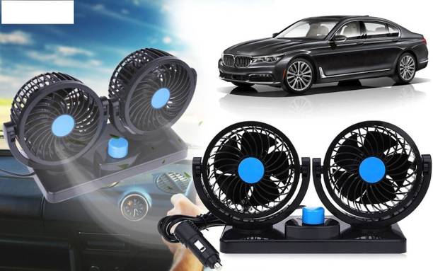 FINCOSTA DL:131-12V DC Electeic Car Fan 360 DegreeDual Head Fan For - BMW 725i Car Interior Fan