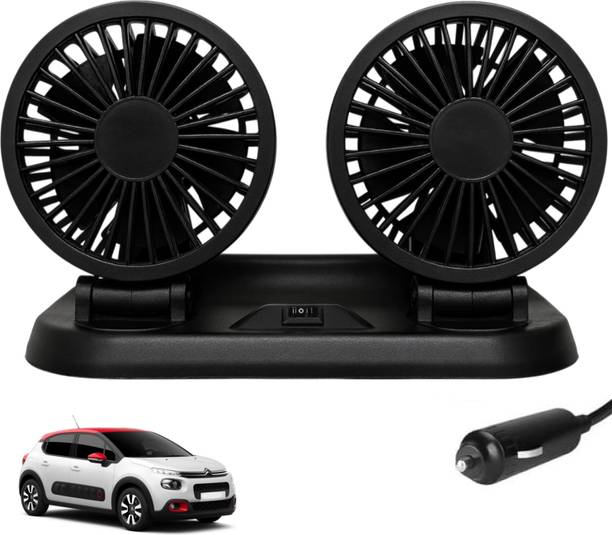 Sumoy Dual Head 12V Car Fan for Backseat Cooling Air for Citroen C3 Car Interior Fan