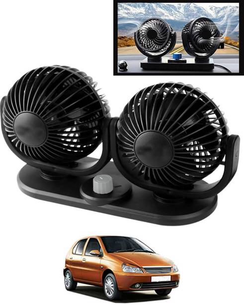 CCMM Dual 4-Inch Heads 360° Rotatable Design 12V DC Power Supply Fan For Car-149 Car Interior Fan