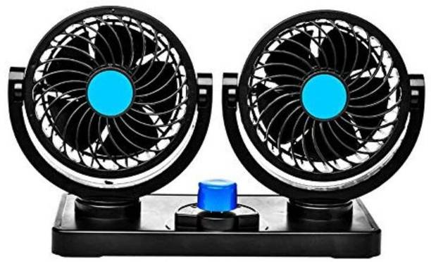 Pepino Best Car Cooling Fan 360° Rotatable Dual Heads Air Circulator Fan Car Interior Fan