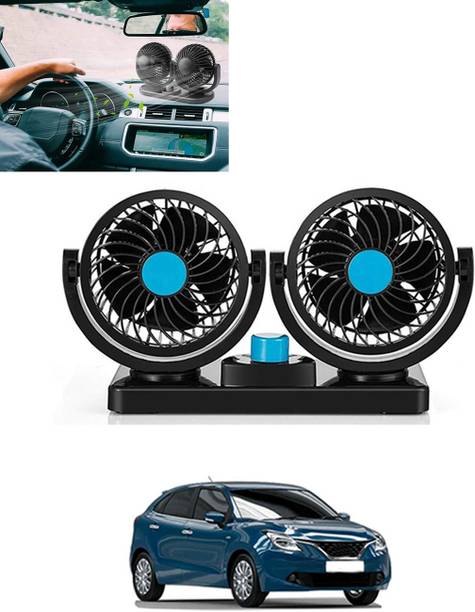 MATIES Car Interior 12V DC/360 Degree Dual Head 2 Speed Cooling Universal Fit Fan-031 Car Interior Fan