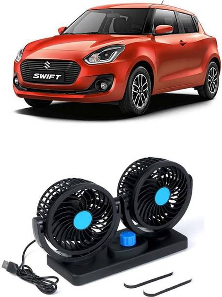 AUTOGARH Portable 5V USB Dual Car Fan for Laptop, Desk & Car A-380 Car Interior Fan