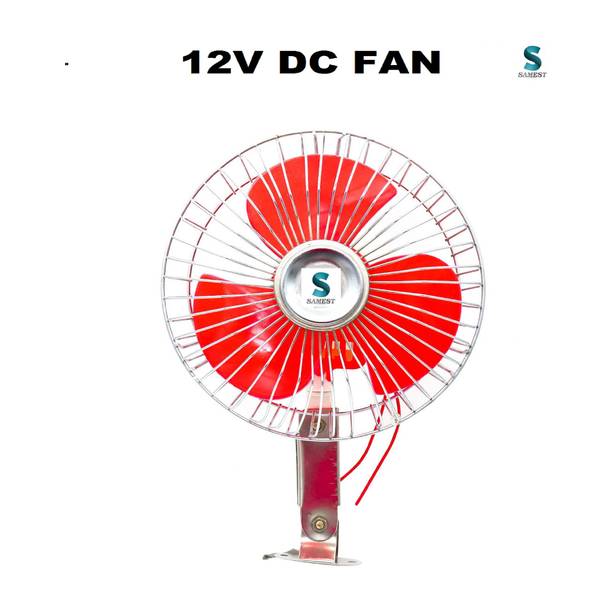 samest Auto Car Fan 6 Inch 12V DC fan red Auto (red) pack 1 Car Interior Fan