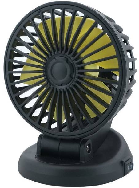 Furious3D 12V Car Fan with 360° Head & Single Speed Airflow Car Interior Fan