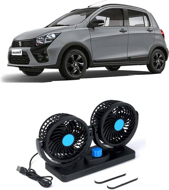Elite Dual Head Car Fan 5V USB with 360° Rotation for Laptop, Desk & Car E-1768 Car Interior Fan
