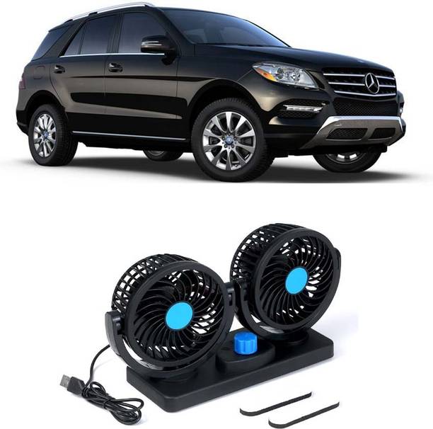 AUTOGARH Portable 5V USB Dual Car Fan for Laptop, Desk & Car A-345 Car Interior Fan