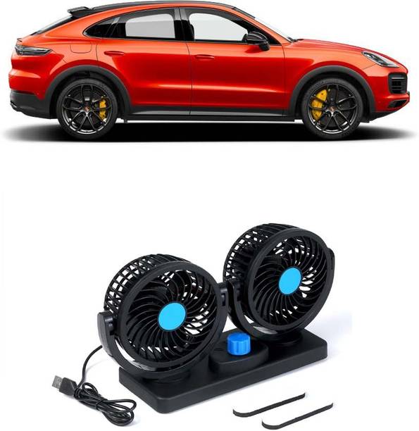 AUTOGARH Portable 5V USB Dual Car Fan for Laptop, Desk & Car A-1010 Car Interior Fan