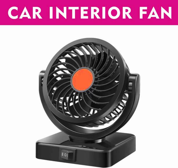 ASRYD Single Car Dashboard Fan 12V 360 Degree High Speed Fan Car Interior Fan