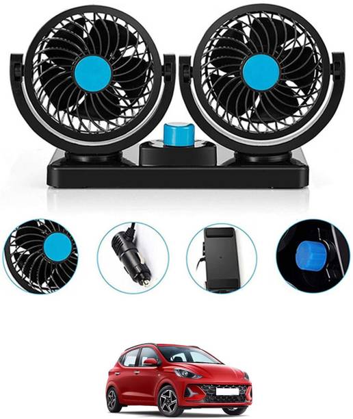 Zinzo Imported 100% Copper Motor 12V DC Car Cooling Fan 360 Degree Air Flow Mode CF68 Car Interior Fan