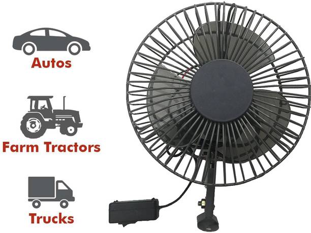 Bluedrum 12 Volt 6" Fan for Car, Jeep,Truck,Auto, Caravan, Boat, Buses B1 Car Interior Fan