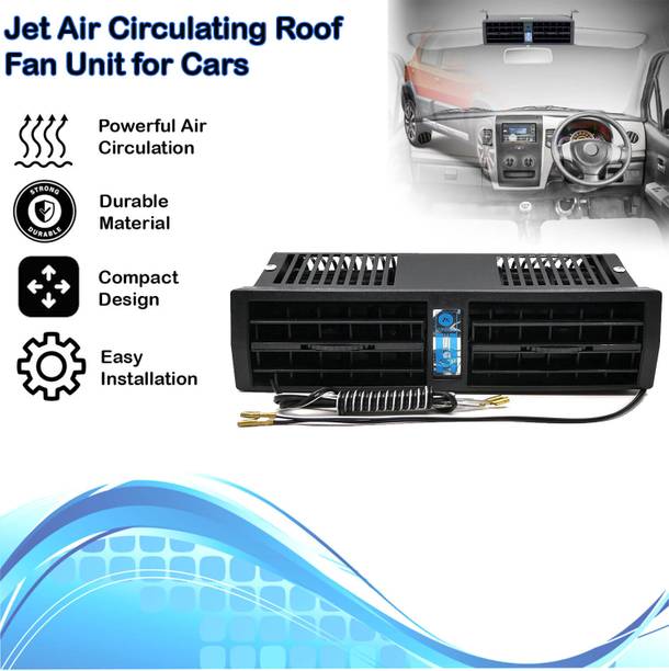 JSCoritan Jet Air Car A/C Air Circulating Roof Fan Unit Black For Etios Cross Car Interior Fan