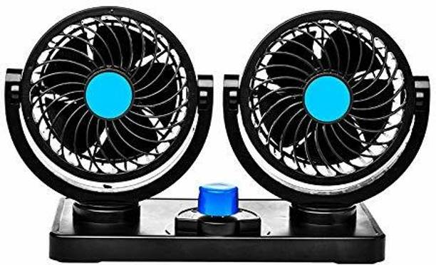 FieryFrost Car Fan Dual Head 2 Speed Strong Dashboard Auto Cooling Air Fan Car Car Interior Fan