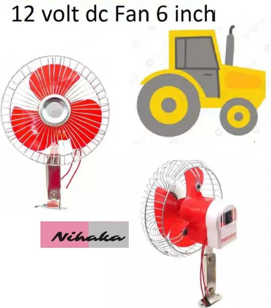 Ajeetech 12 Volts 6 Inch DC Fan Car Interior Fan H Car Interior Fan