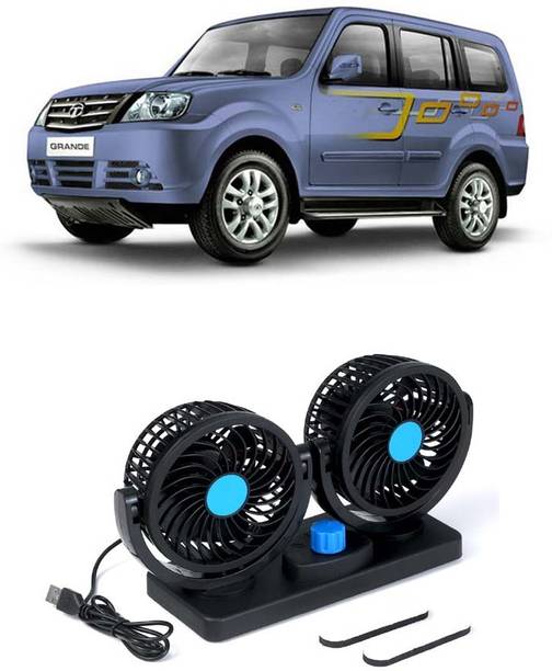 AUTOGARH Portable 5V USB Dual Car Fan for Laptop, Desk & Car A-1630 Car Interior Fan