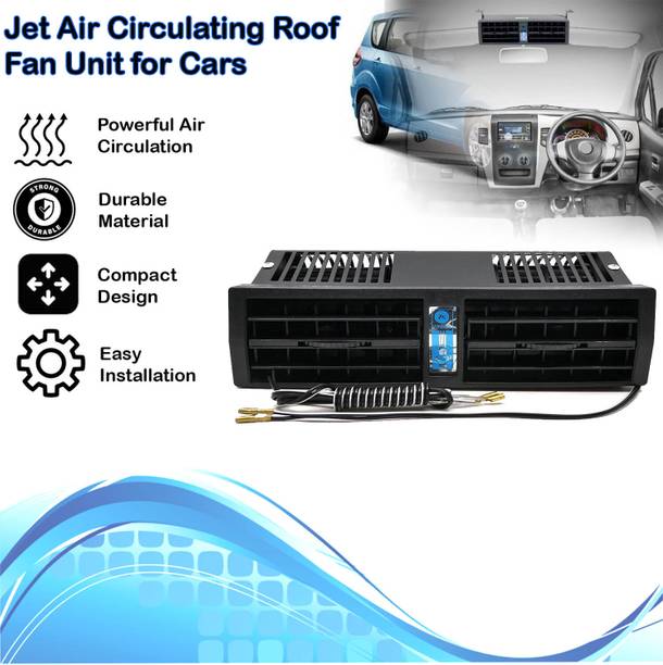 aksmit Jet Air Car A/C Air Circulating Roof Fan Unit Black For Ertiga Car Interior Fan