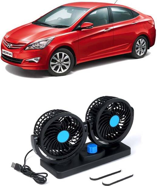 Elite Dual Head Car Fan 5V USB with 360° Rotation for Laptop, Desk & Car E-886 Car Interior Fan