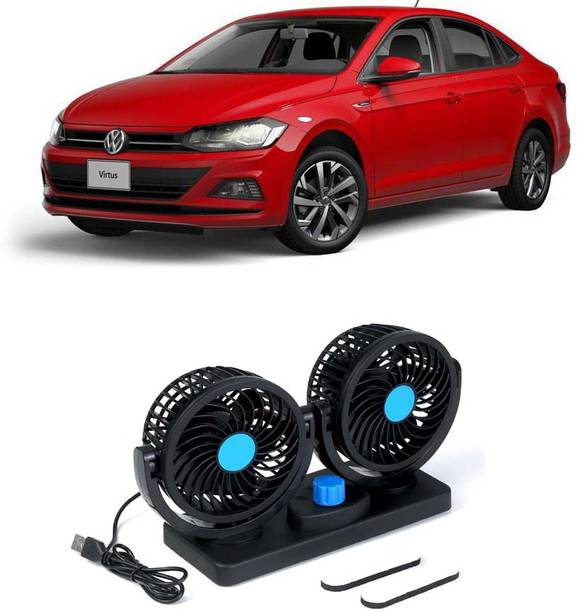 Elite Dual Head Car Fan 5V USB with 360° Rotation for Laptop, Desk & Car E-973 Car Interior Fan