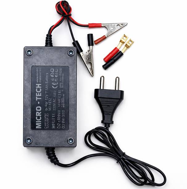 METRIVA_TECH 12V Battery Charger Auto Cut Off 14V 1.2A SMPS for Bike Car UPS Use Car Inverter