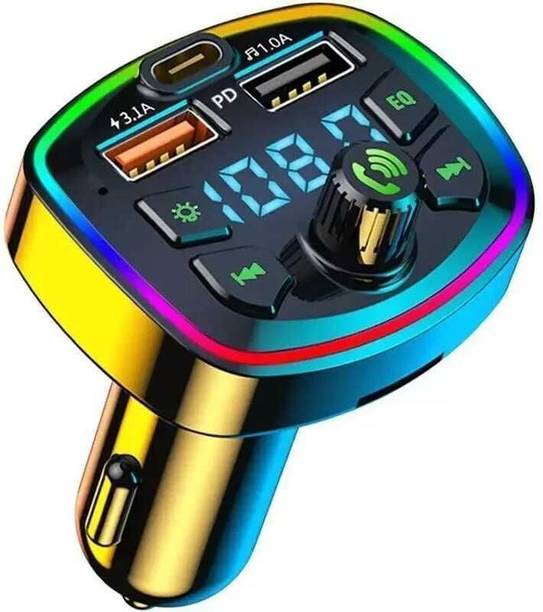 Coracao v5.0 Car Bluetooth Device with Adapter Dongle, Audio Receiver, FM Transmitter, Transmitter, Car Charger