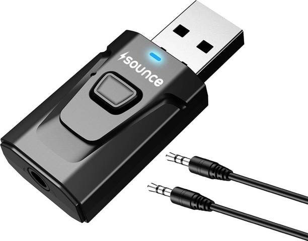 sounce v5.0 Car Bluetooth Device with 3.5mm Connector, Audio Receiver, Transmitter, Adapter Dongle