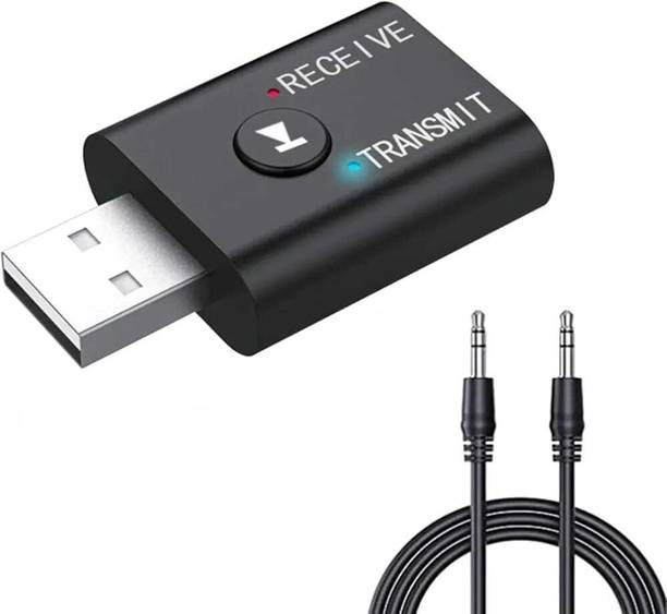 RANZZER v5.0 Car Bluetooth Device with Adapter Dongle, Audio Receiver, FM Transmitter, Transmitter