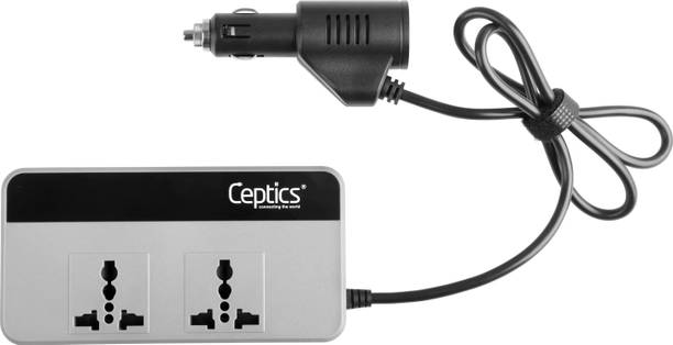 Ceptics 200W Car Inverter SmartVoltage� Technology- 12V DC to 220V AC, 9.6A, Quad USB Car Laptop Charger